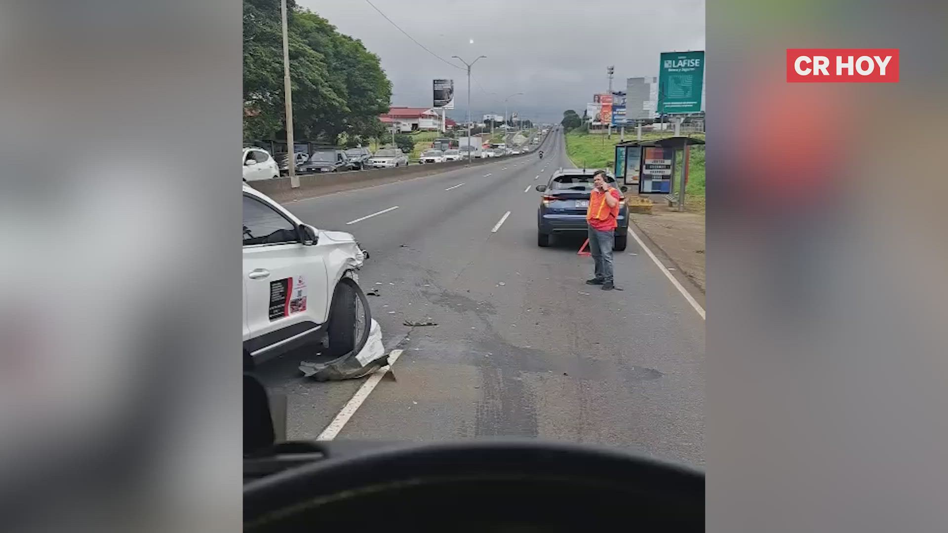 Choque en la General Cañas provoca largas presas