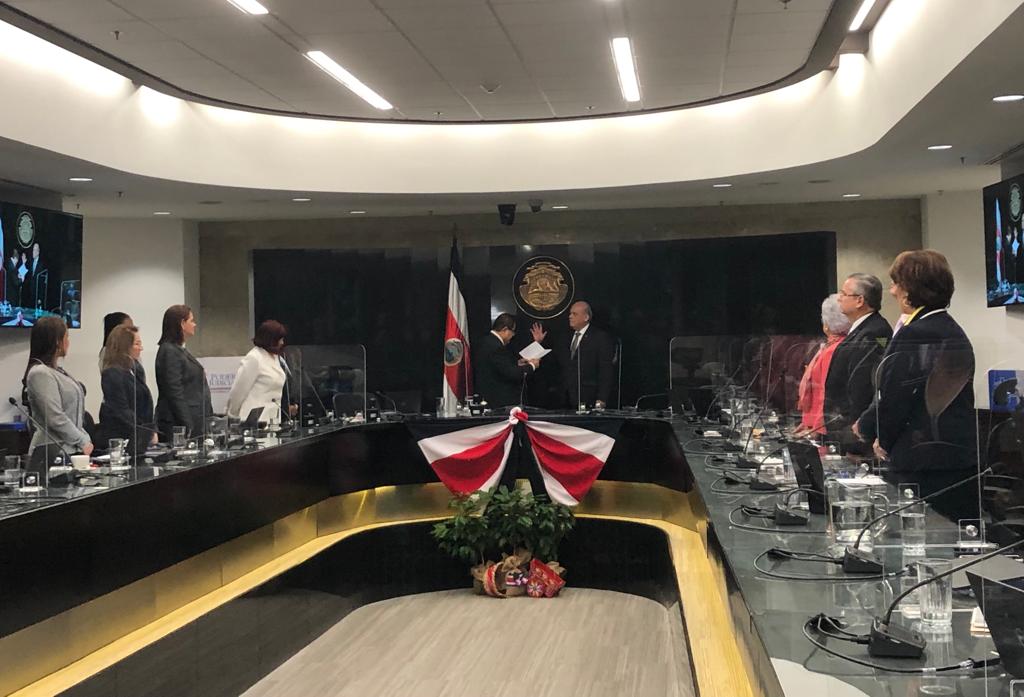 Juramentación de Orlando Aguirre como presidente de la Corte Suprema de Justicia. (Paulo Villalobos | CRHoy.com)
