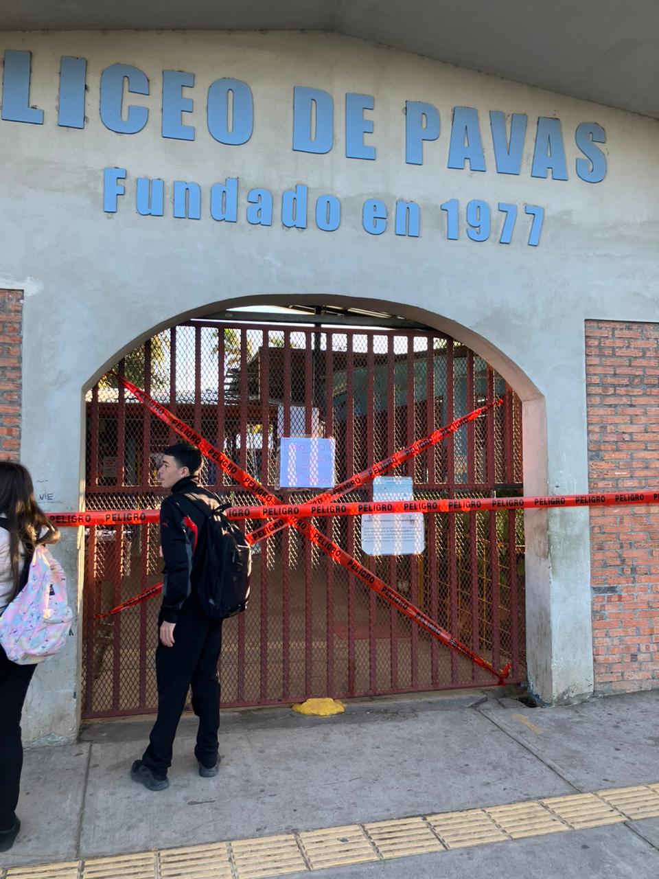 Manifestación de estudiantes en el Liceo de Pavas