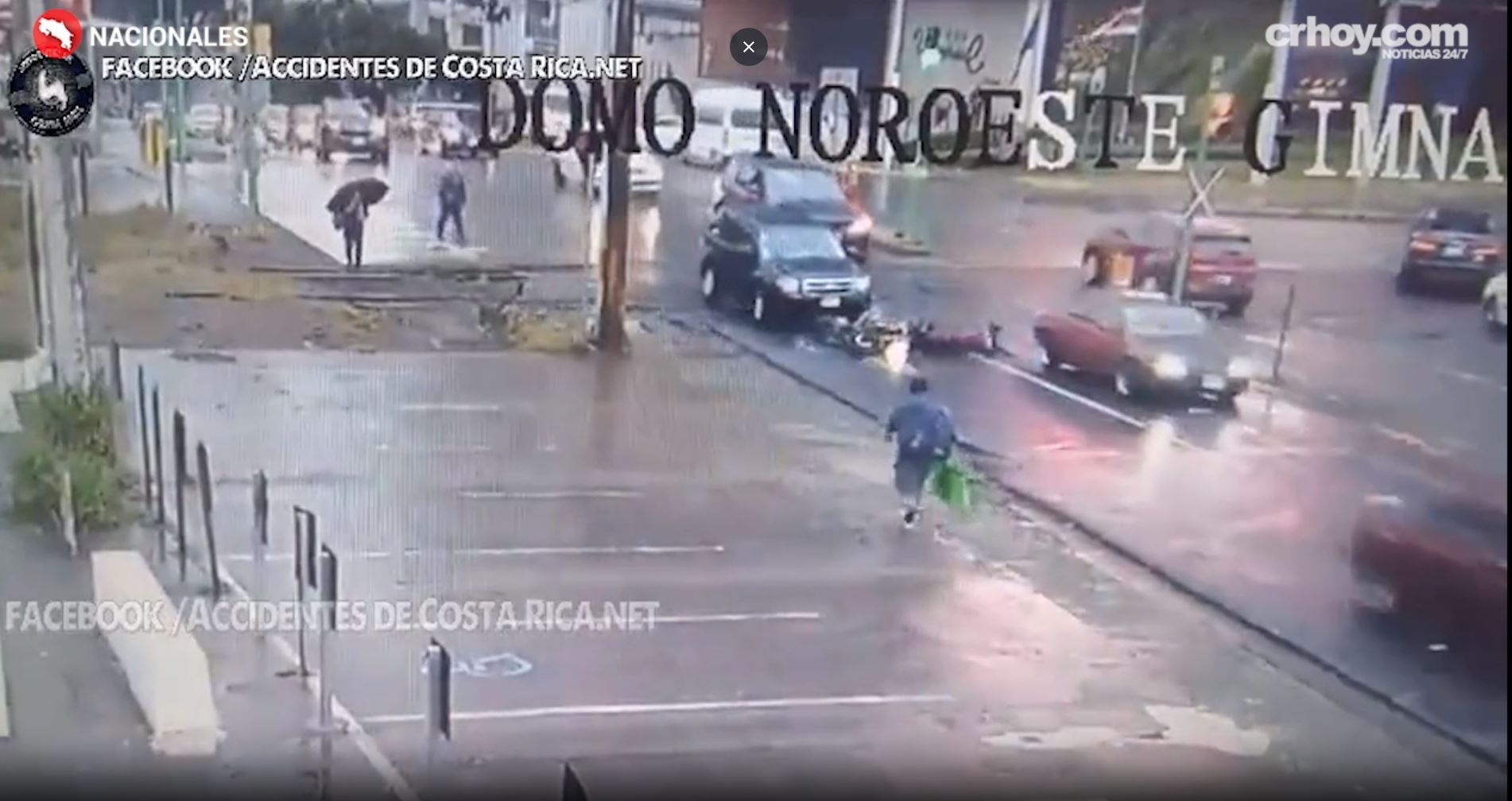 (VIDEO) Carro atropelló a motociclista y se dio a la fuga en La Sabana ...