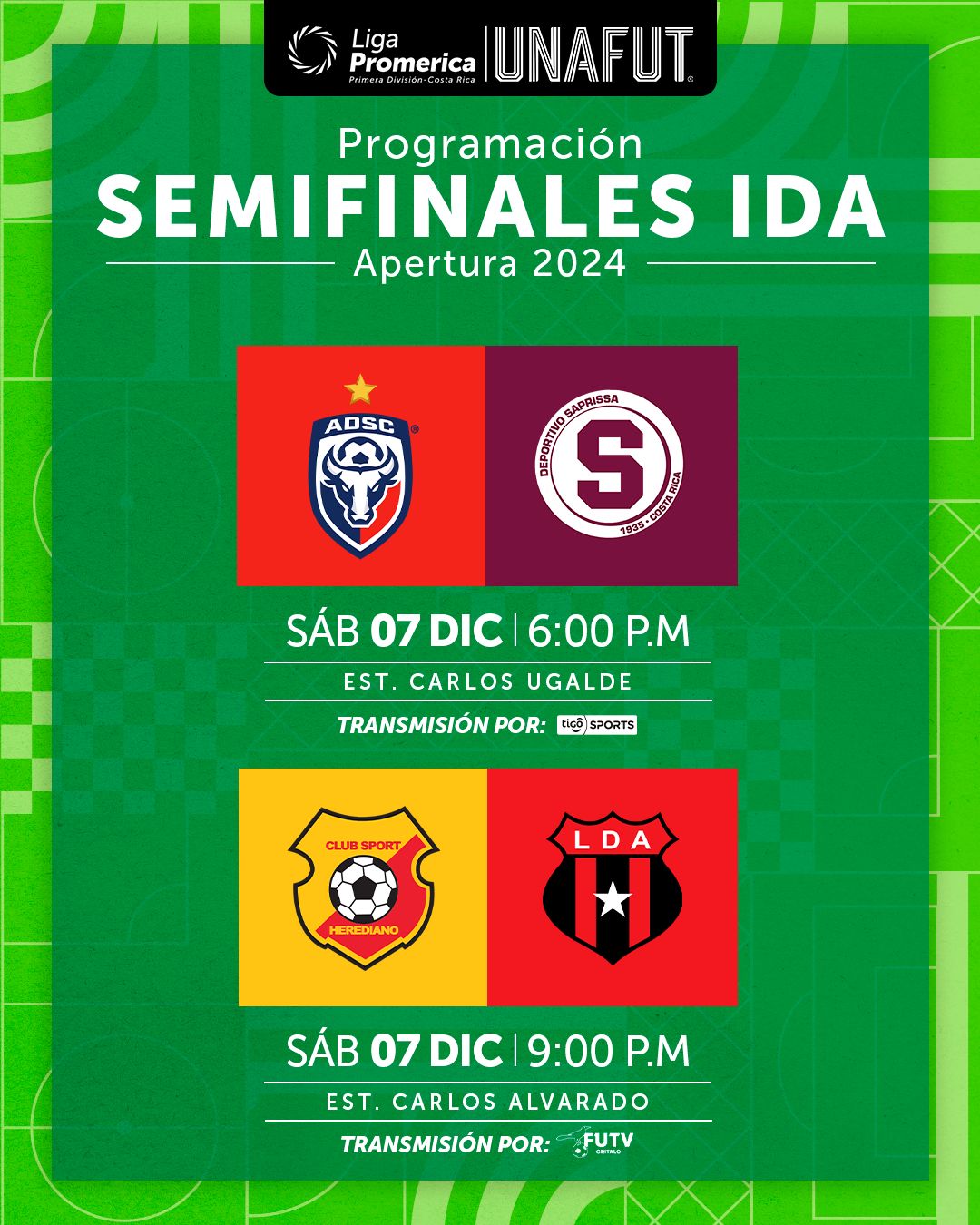 Oficial: Estos son los horarios de las semifinales del torneo | CRHoy.com
