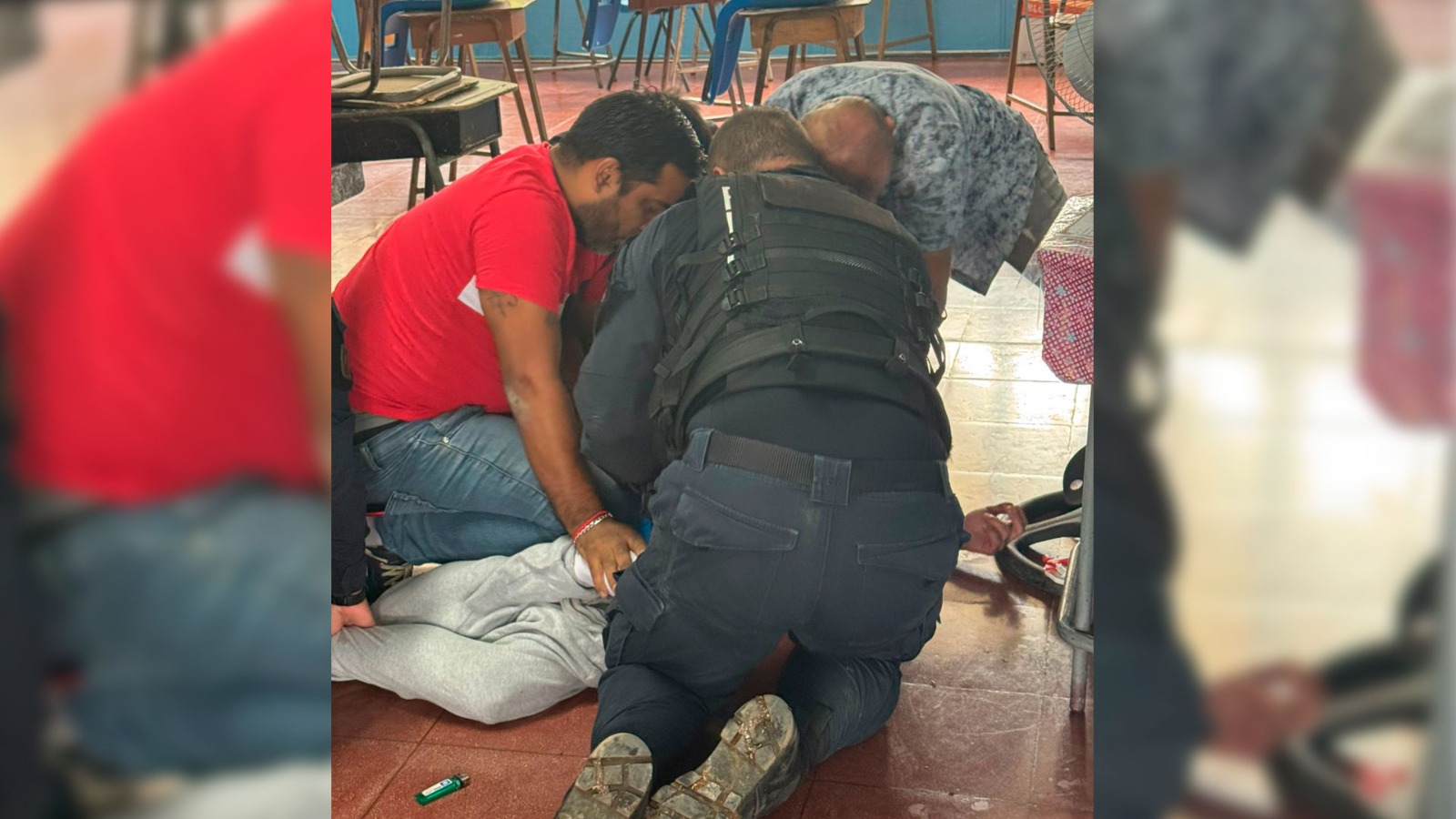 Sujeto bajo aparentes efectos de droga ingresa a la fuerza a escuela en Paraíso