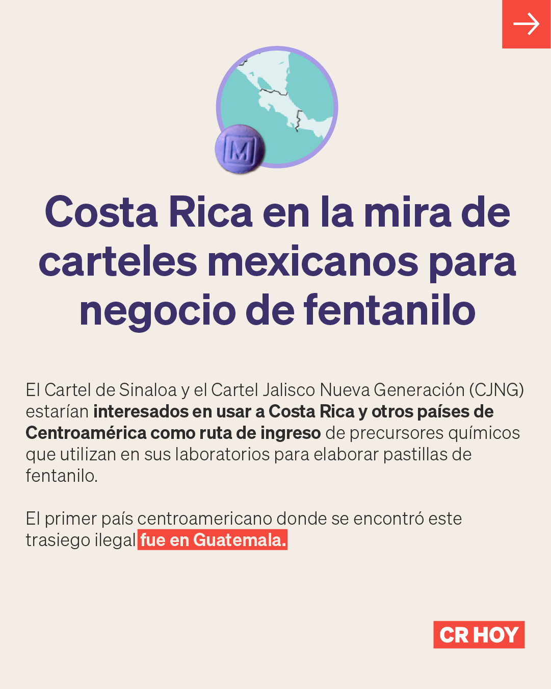 DEA teme que Costa Rica se convierta en nueva ruta a EE. UU. de precursores para fentanilo