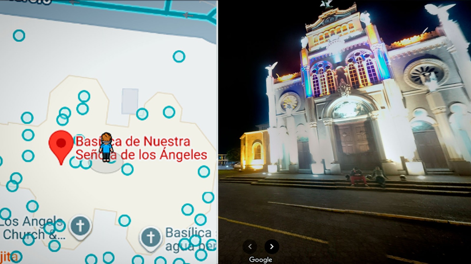 Google Maps Street View Basílica de los Ángeles