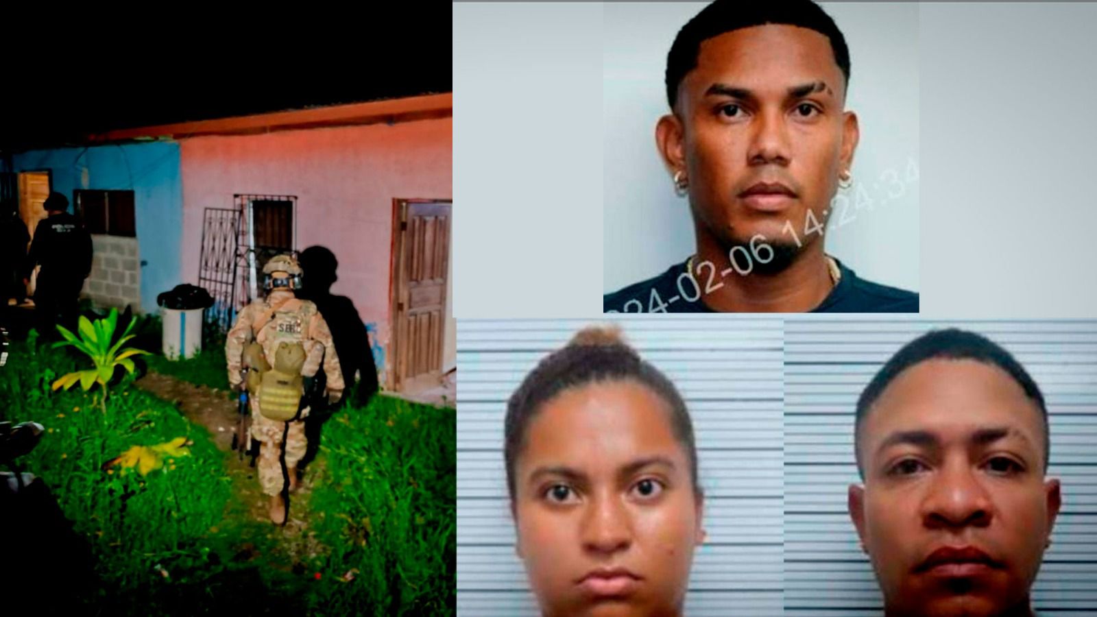 Tony Peña y pareja detenida en Limón