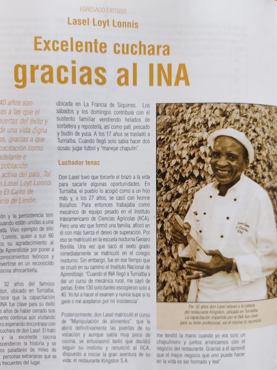 Homenaje en el INA