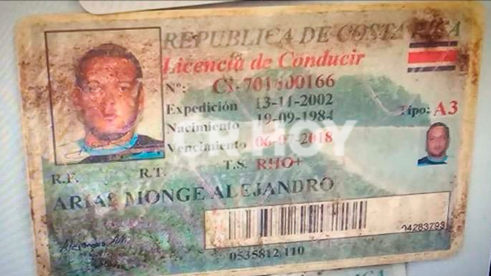 Licencia de Diablo decomisada en accidente