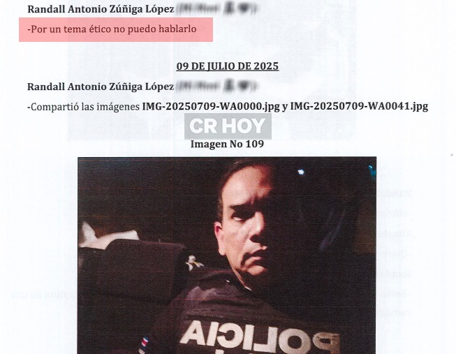 Informe de comunicaciones de Randall Zuñiga