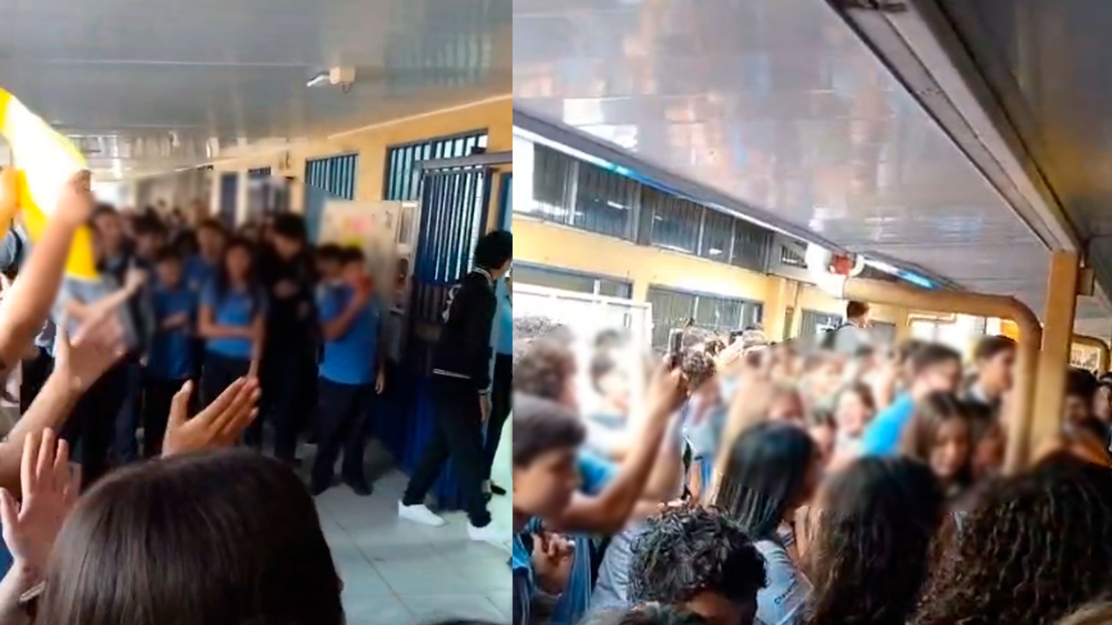 Manifestación estudiantes colegio santa ana