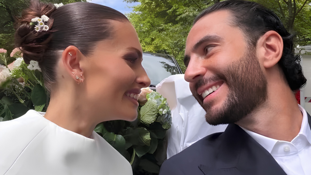 Thylane Blondeau y Ben Attal el día de su boda. @thylaneblondeau